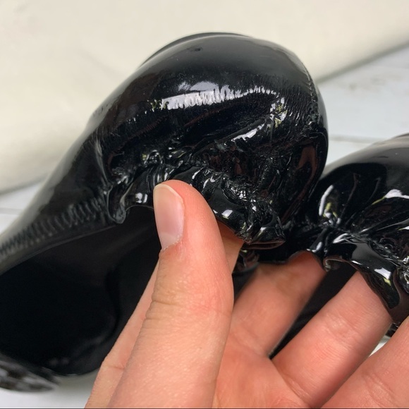 Tory Burch Reva Logo Black Patent Ballet Flats - Picture 10 of 16